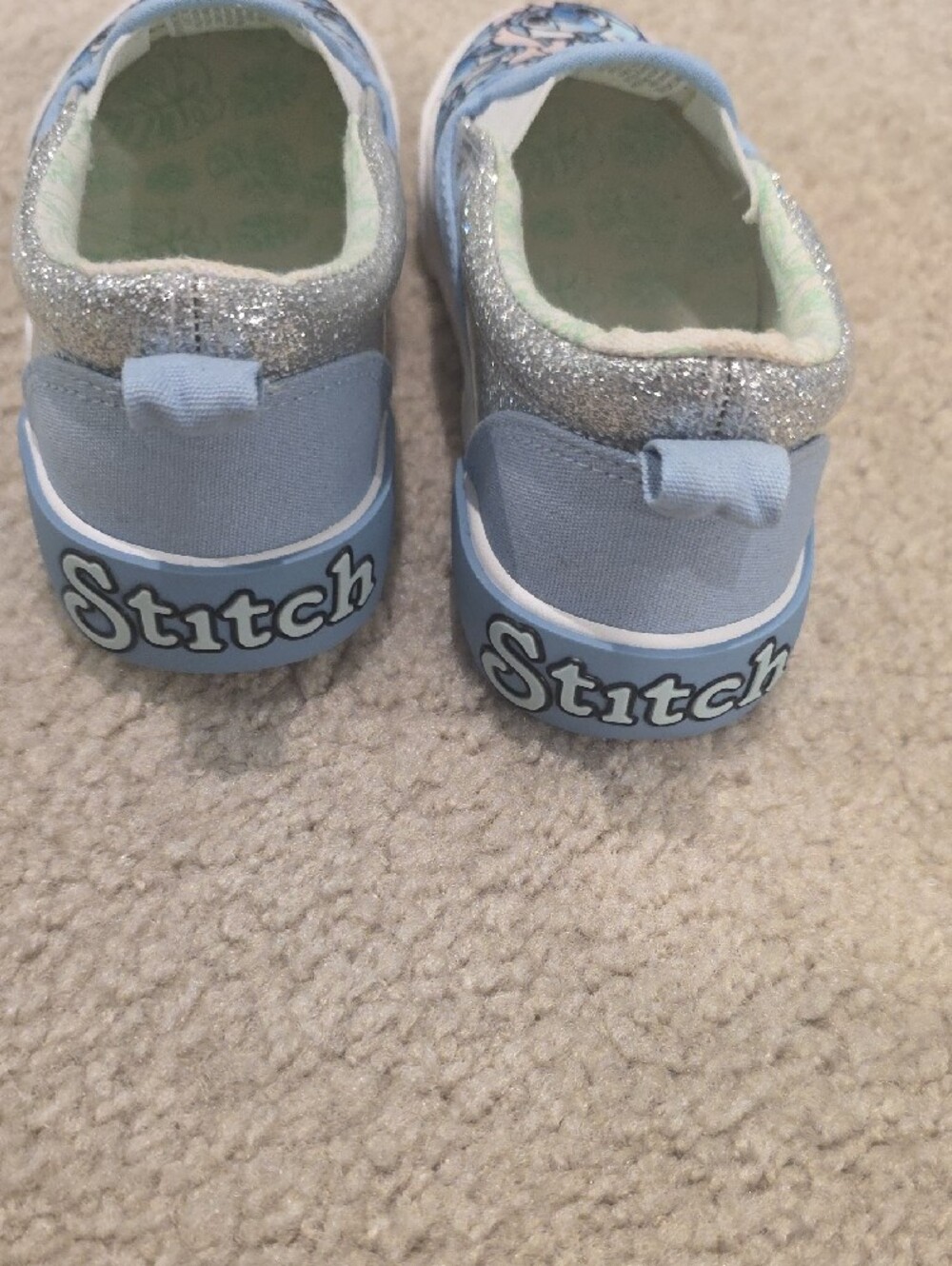 Disney Blue Stitch Print Slip-On Sneakers - Picture 3 of 4